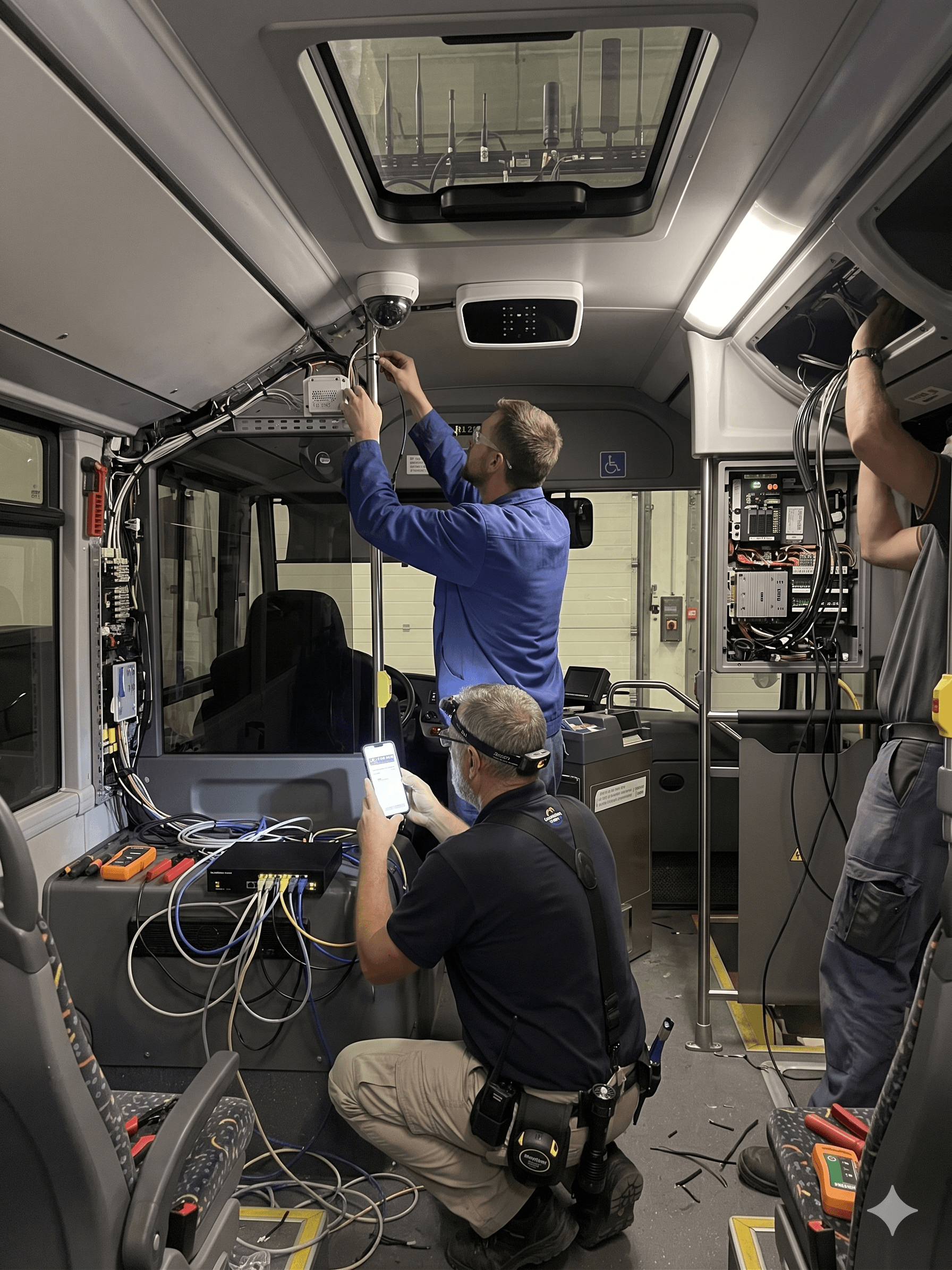 Bus onboard system installation